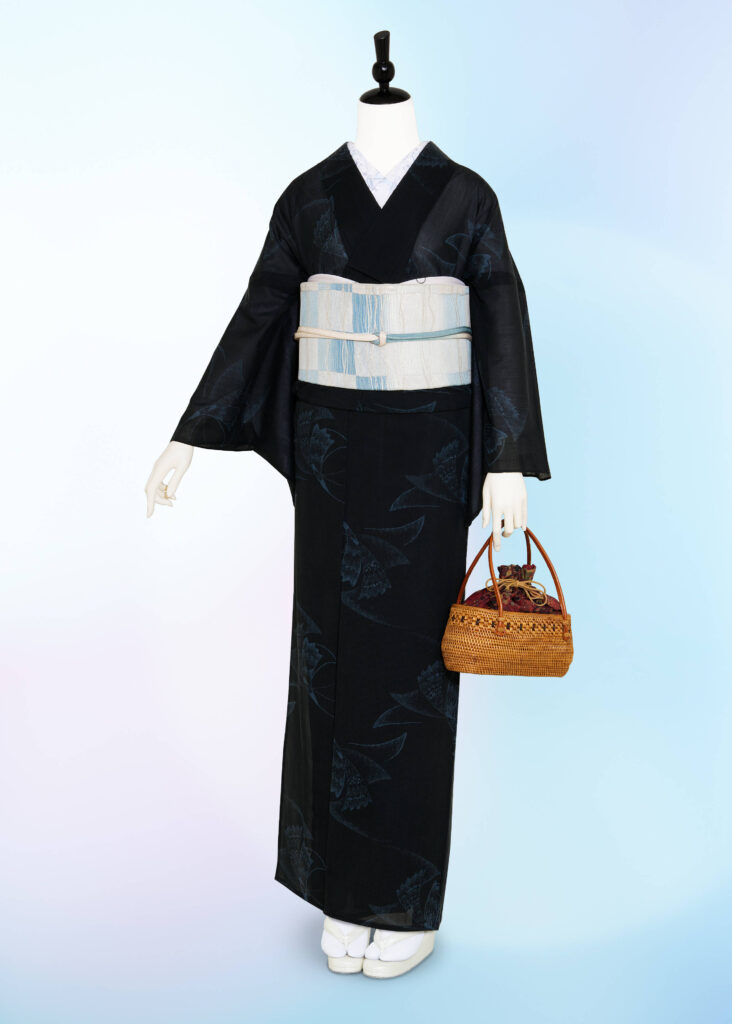 307 夏大島の歌舞伎コーデ - 銀座の着物レンタル「銀座きもの小町」